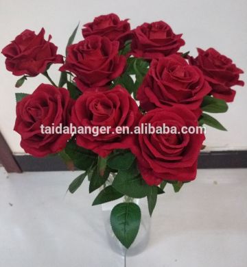 62cm Artificial Flower Single Small Red Roses