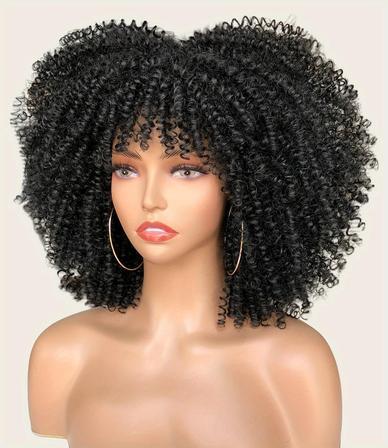 Medium Length Curly Synthetic Full Wig