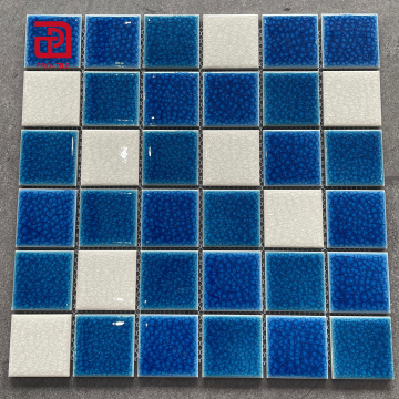 Double Ice Crack Mosaic Pool Tile