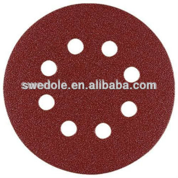 aluminum oxide round sanding disk with holes