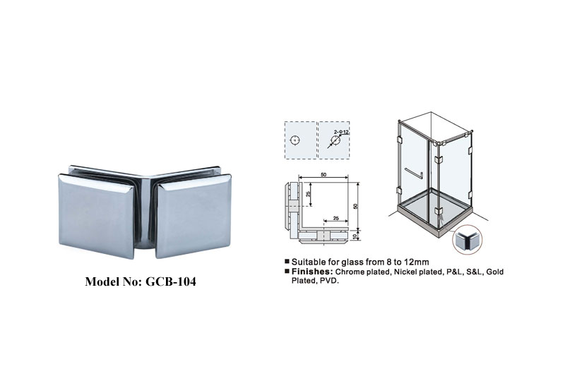 Modern Shower Door Hinges and Clamps