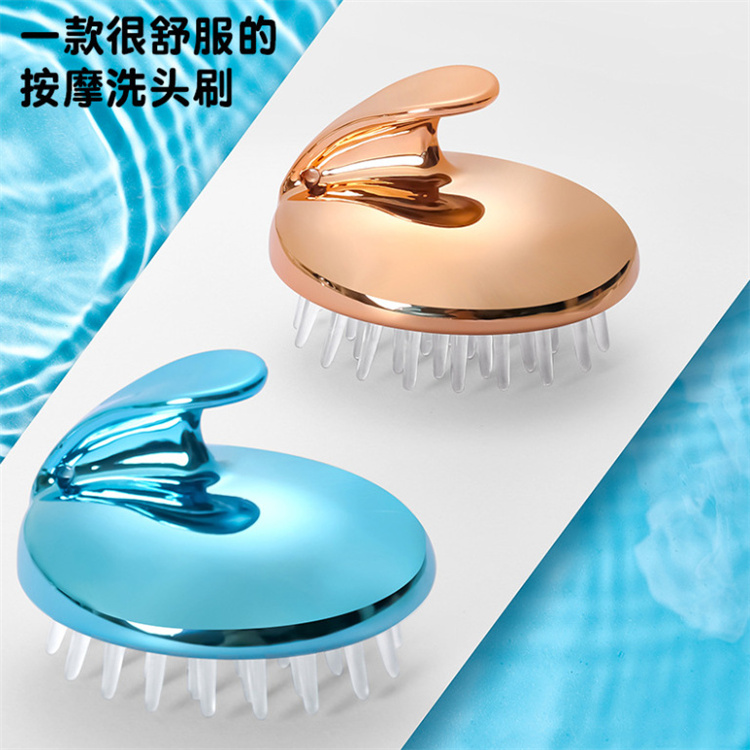 Wholesale New Fashion Mini Shower Shampoo Brush Soft Silicone Detangle Brush Comb Massage Comb