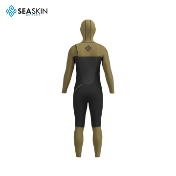 Zeegezein dames borst zip 5/4 mm capuchoned wetsuit