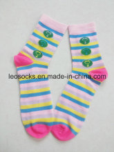 Women Rainbow Strip Cotton Socks