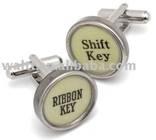 Black Typewriter Key Cufflinks