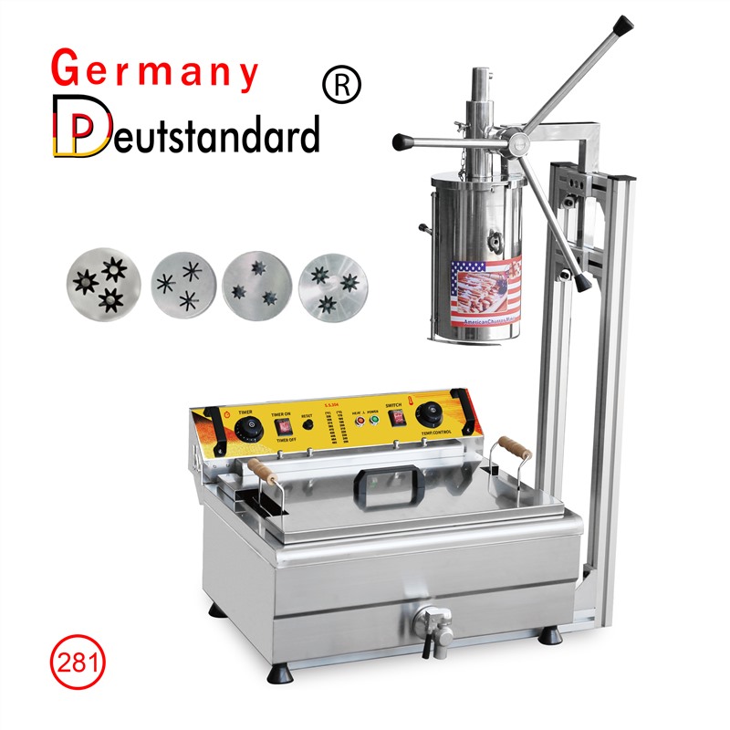 handelsübliche manuelle churro Maschine mit 30L Friteuse