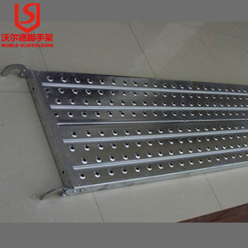 Metal scaffold plank, deck plank with hook