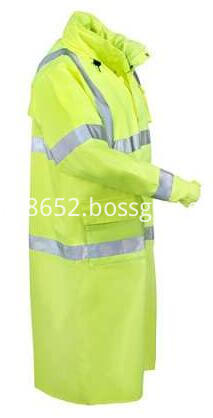 Men's Hi-Vis Lime Green Waterproof Work Coat (1)