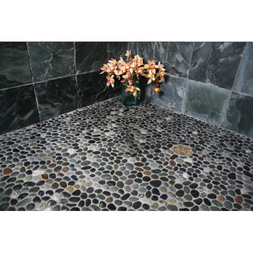 Polished Natural Meshwork Stone pebble tile