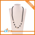 Bijoux fantaisie Collier perles long noir chaîne