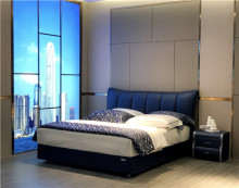Contemporary Upholstered Bed For Sale