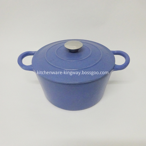 Cast iron enamel covered casserole