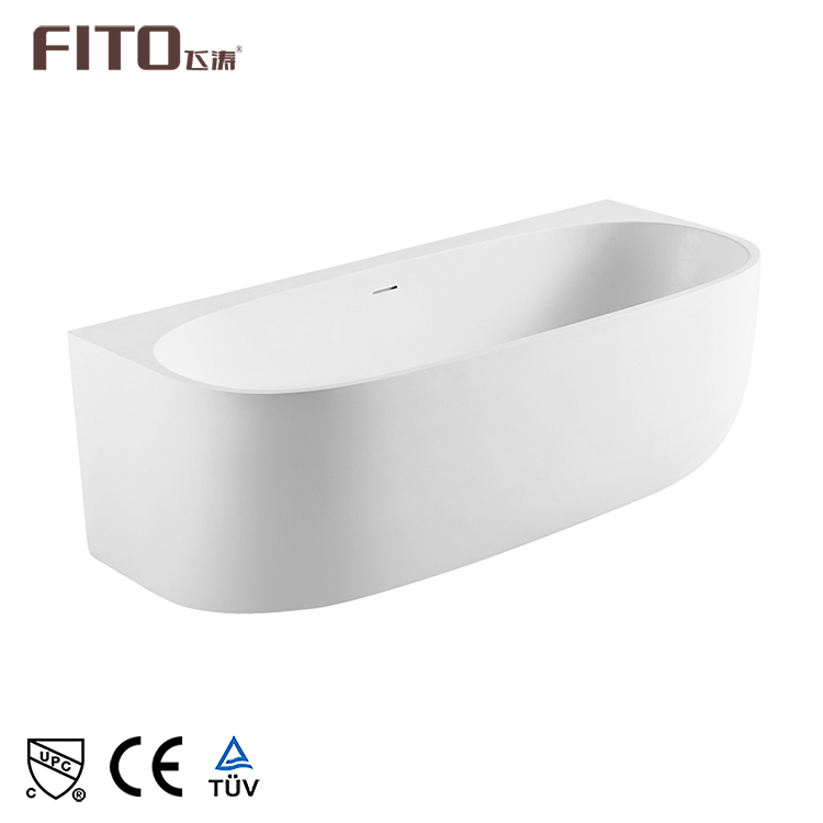Modern Design OEM Service Durable Solid Surface Matte White Freestanding Bathtub