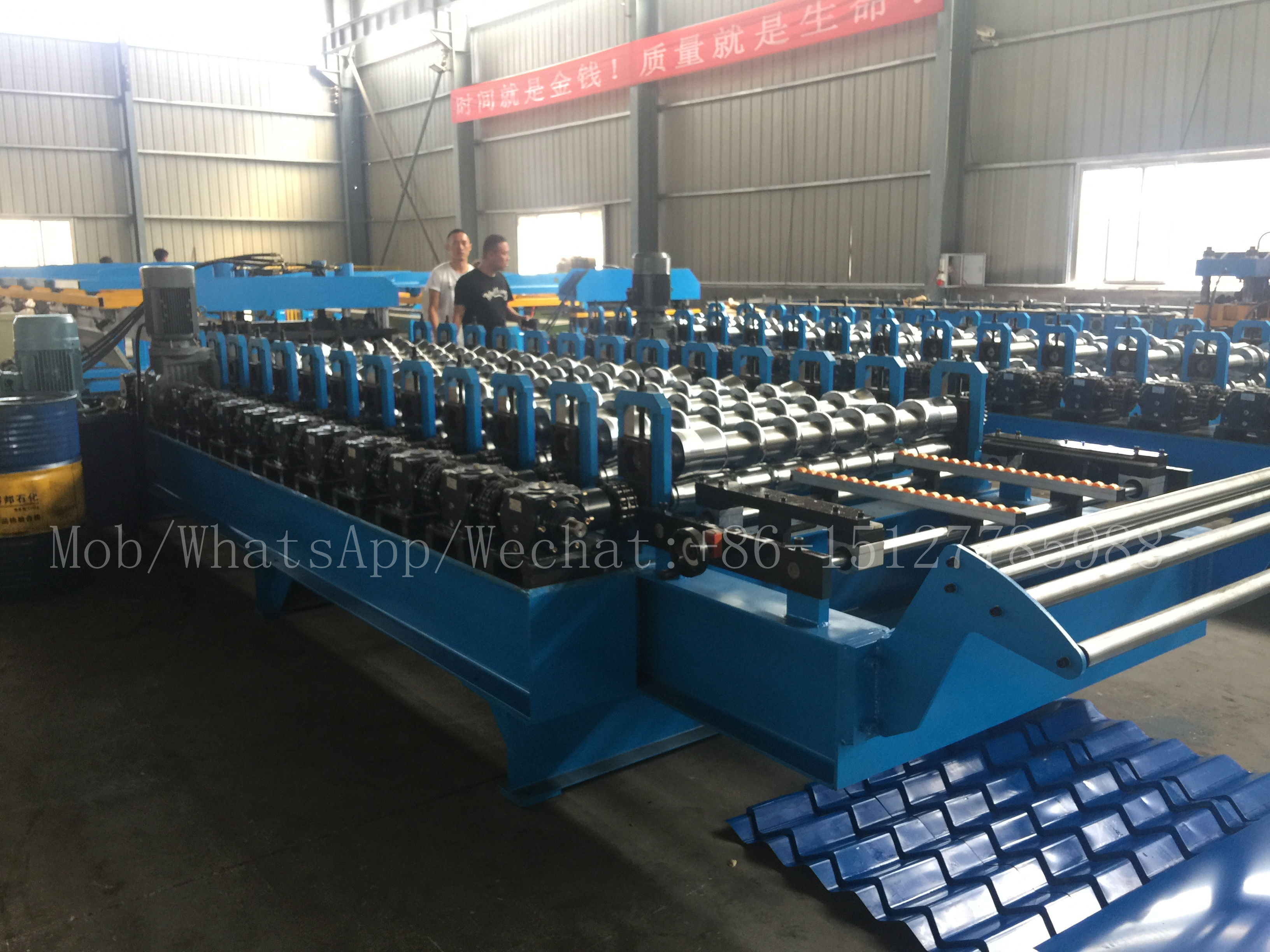 High speed glazed roofing sheet roll forming machine