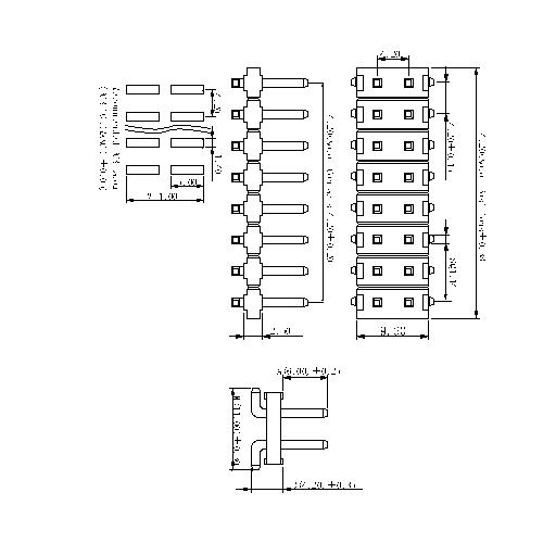 4.20 Pin Header DUAL row H=2.50mm SMT Type PHHM01-XXS-ADW-XX