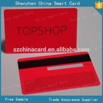 pantone color PVC magnetic stripe card with signature panel