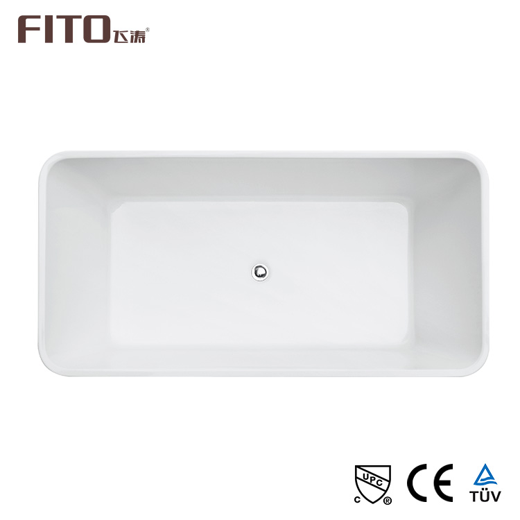 Hot Sale 1600X800X580MM 2 Years Warranty White Acrylic Soaking Freestanding Bathtub