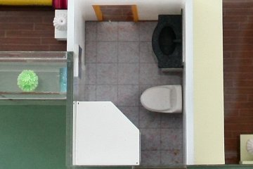 Miniature Architectural Scale Models Building House Toilet Design