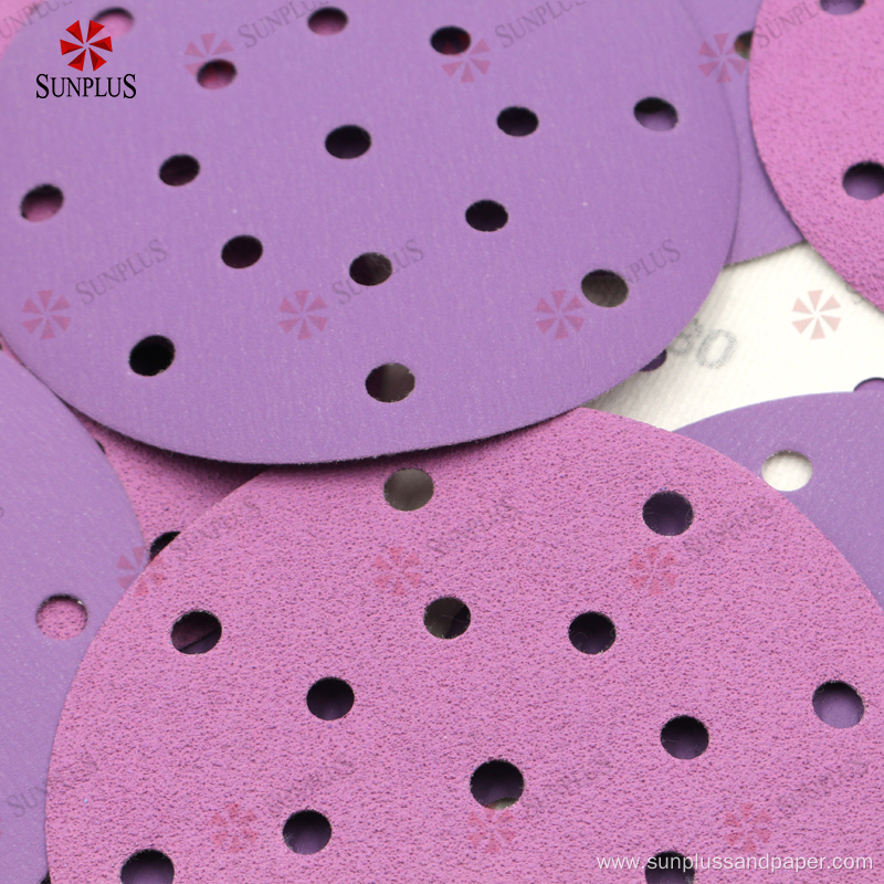 Purple Ceramic Film Sanding Disc for Auto Paint