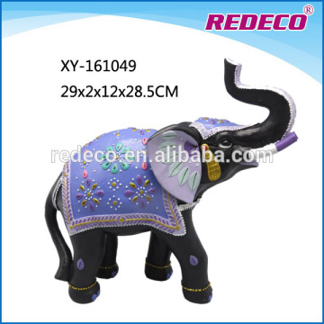 Custom made colorful polyresin elephant sculpture