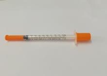 Disposable Insulin Syringe Medical Use