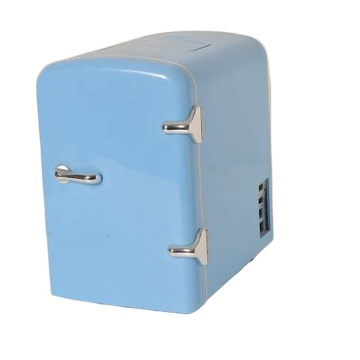 Blue 4L 6 Cans Home Mini Refrigerator