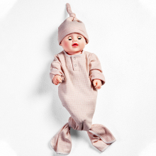 New Style Long-Sleeve Tie-Dye Ribbed Infant Swaddle Night Gown: Baby Sleep Sack Clothing