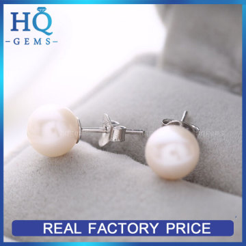 Silver 925 Freshwater Cultured Pearl Stud Earrings