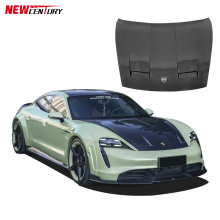 Carbon Fiber Perforated Hood for Porsche Taycan - Avante Design Style