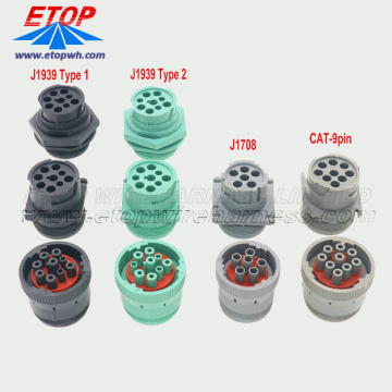 SAE J1939 OBD diagnostic connectors