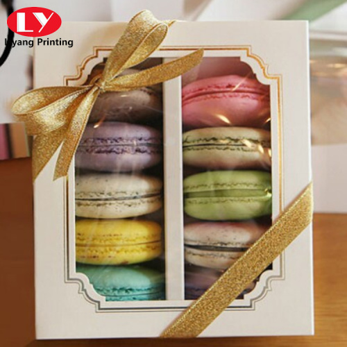 Various Macaron Cake Boxes With Customized Logo Printed