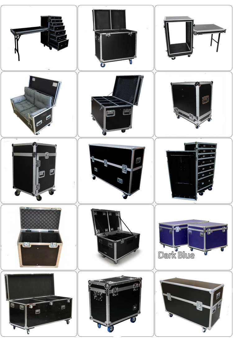 16 Space Rack Case 16U Flight Rack Case With 10 Space Slant Mixer Top and DJ Work Table