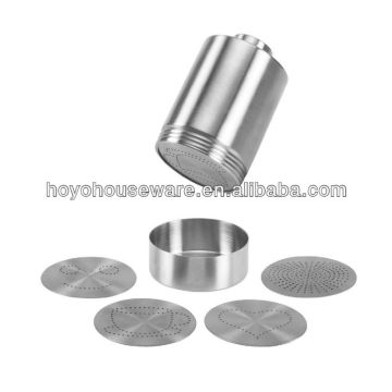 coco powder stainless steel chocolate coco shaker