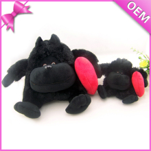 20cm Sitting Holding Red Heart Black Plush Gorilla Toy, Plush Gorilla, Stuffed Gorilla