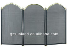 Modern Three-Panel Fireplace Screen