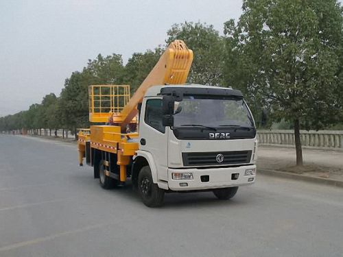 memesan Dongfeng technic telescopic cherry picker lorry