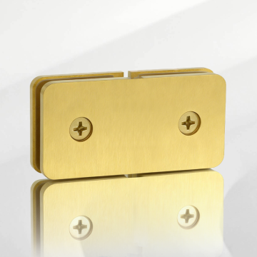 Satin Brass Shower Glass Clamp Glass Bracket Glips