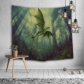 Flying Dinosaur Tapestry Wandbehang Wild Anicient Pterosaur Wall Tapestry Tropischer Regenwald für Kinder Schlafzimmer Living Roo