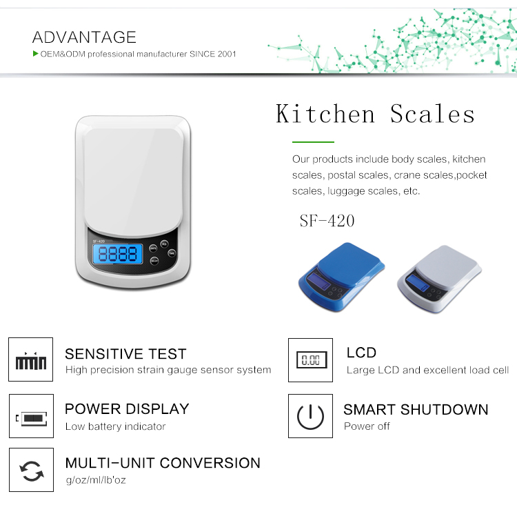 Scala della cucina elettronica del caffè con funzione timer sf420