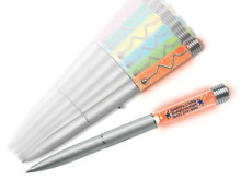 Color changing silver barrel bubble Light Up Pen -