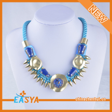 Dubai Gold Jewelry Necklace Pendants Ballerina Blue Necklace