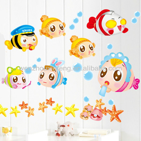 kids printable adhesive cartoon wall stickers/home decor stickers