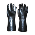 Grüne PVC-beschichtete Handschuhe Sandstrom-Finish 14inch