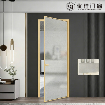 Single Decorative Glass Hinged Door
