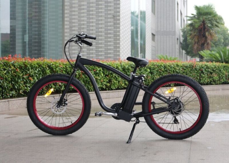 City Folding 48V13ah All Terrain 4.0 Inch Wide Fat Tire 500W Beach Cruiser Electric Bike