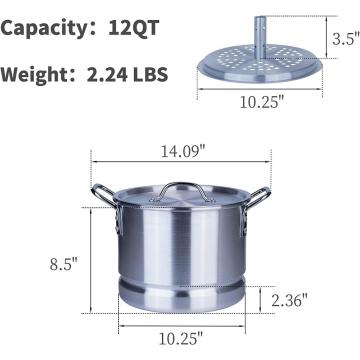 12 QT Aluminio Tamale Steamer Pot