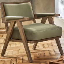 Modern Solid Wood Lazy Sofa Chair