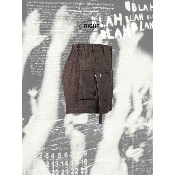 Pantalones cortos de carga de algodón de algodón elástico de la cintura media para mujeres