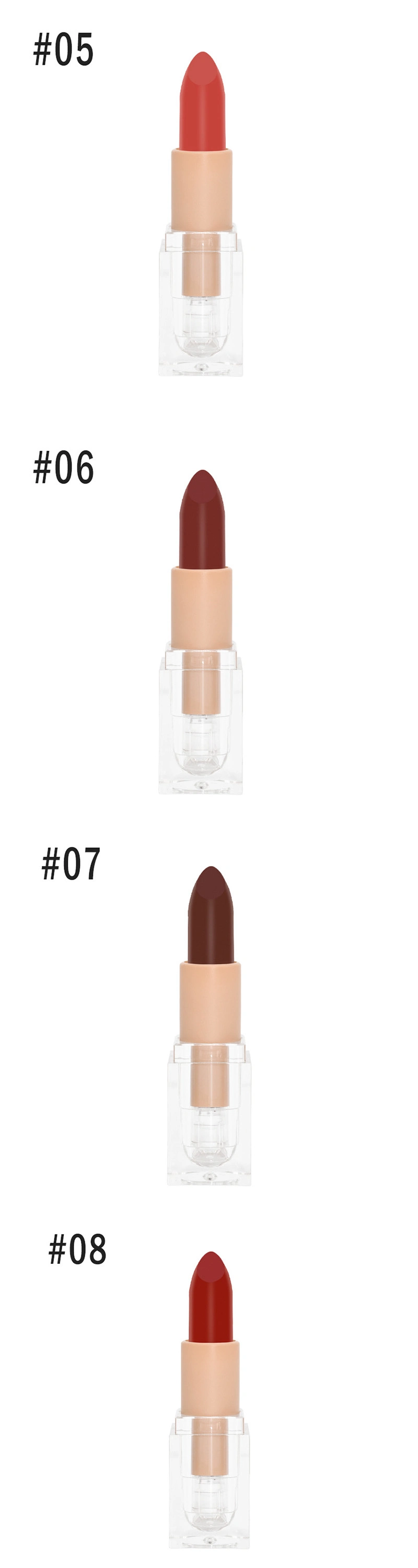 Top Quality Capsule Lipstick Matte Cosmetic Vintage Lipstick OEM Makeupred Lipstick Private Label