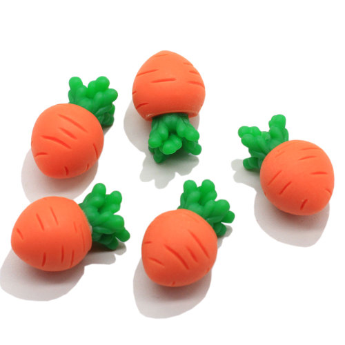 Resin 3D Carrot Charms Embellishments DIY Jewelry Findings Cute Fruit Pendants For Necklace Earrings Craft Accessories